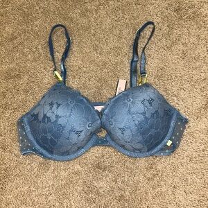Victoria's Secret Blue Bra with Lace and Underwire